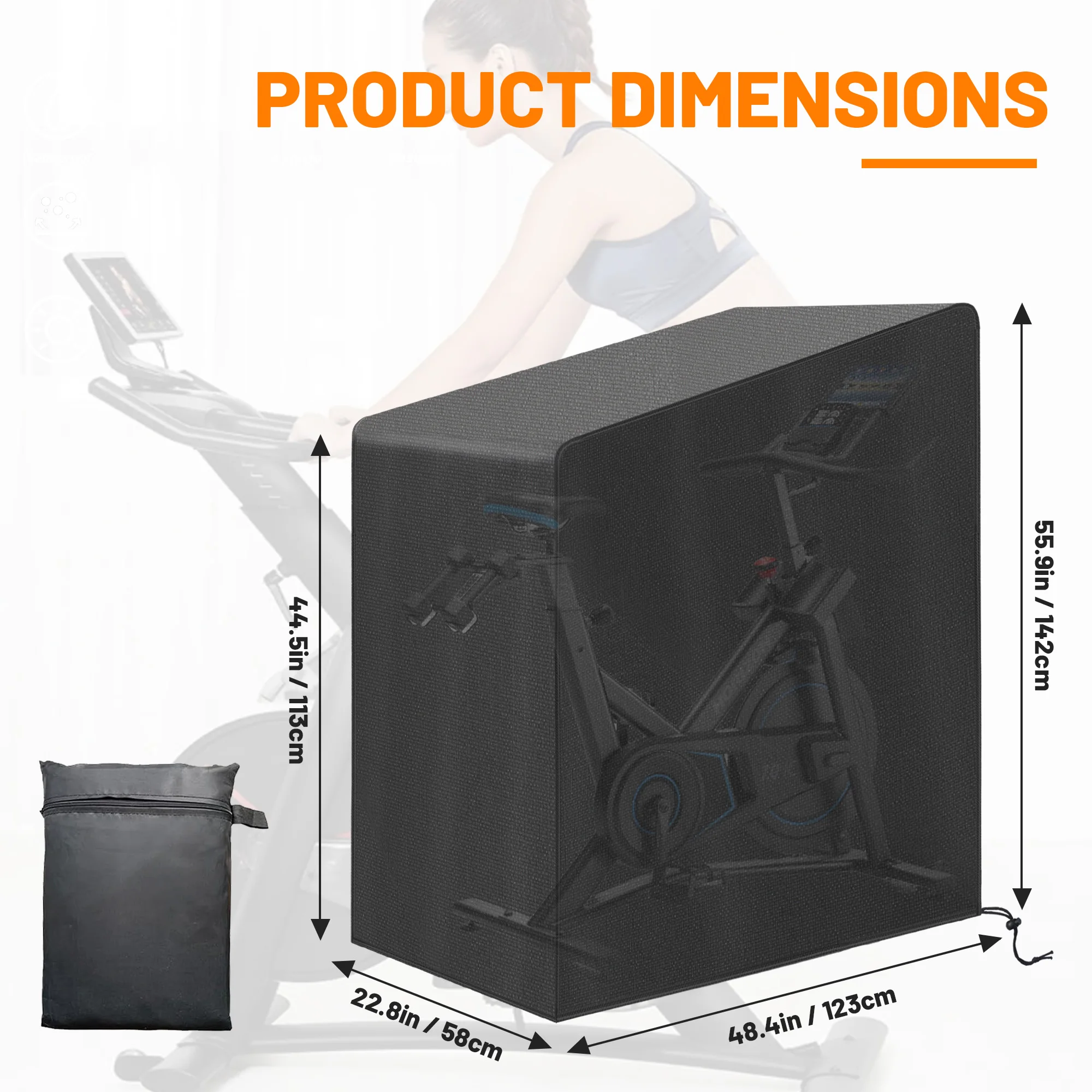 1PC Exercise Bike Cover, Upright Indoor Cycling Protective Cover for Indoor Or Outdoor Use