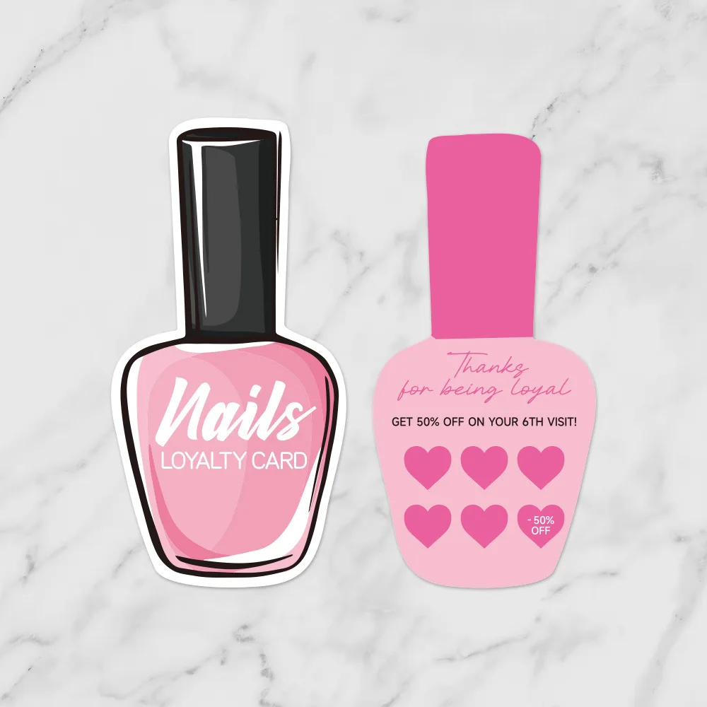 50pcs 손톱 명함 네일 충성도 종이 카드 보드에 누르십시오 보드 손톱 액세서리 도구에 고객 시계에 대한 네일 카드