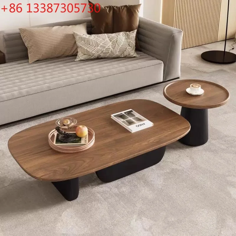 

Кофейный столик в стиле ваби-саби для небольшой квартиры, гостиной, дома, новый, из массива дерева, в ретро-итальянском стиле