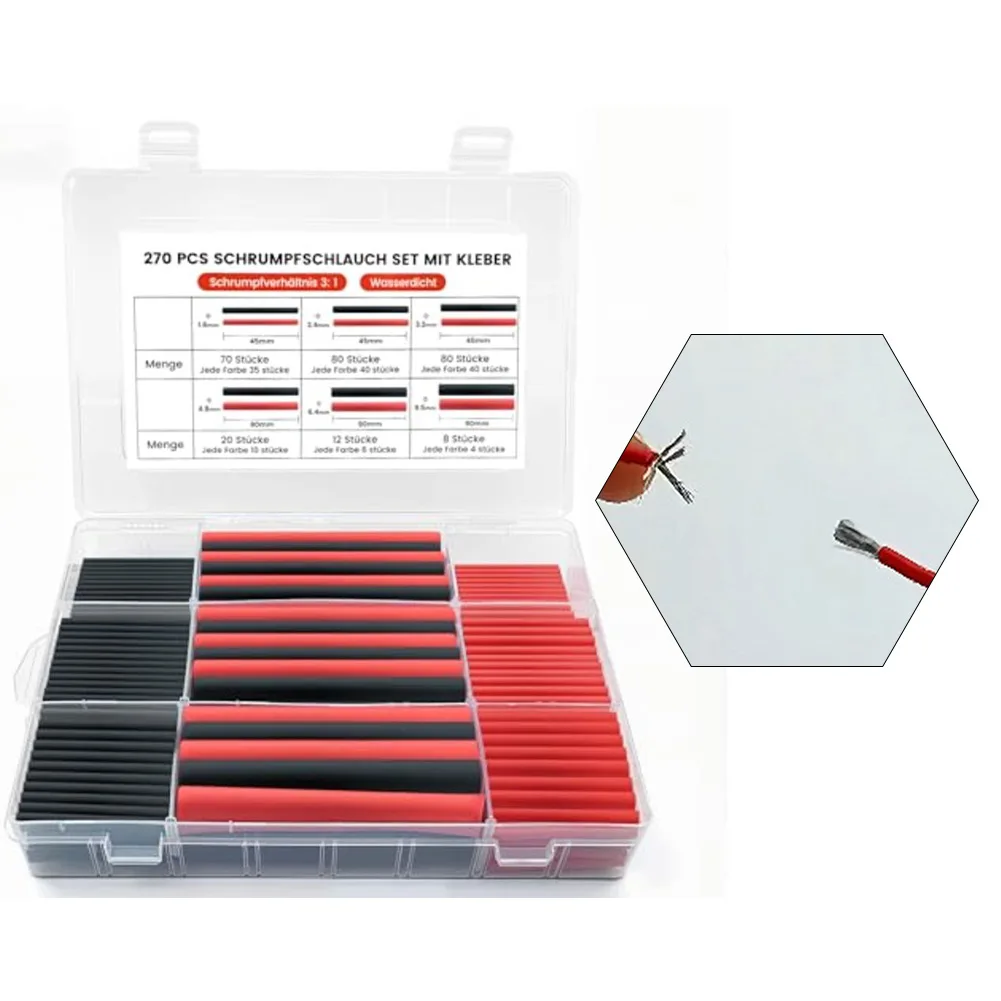 3 1 Ratio Heat Shrink Tubing Wire Harness Maintenance Seals 70-125 C Double-walled Construction Waterproof Seal