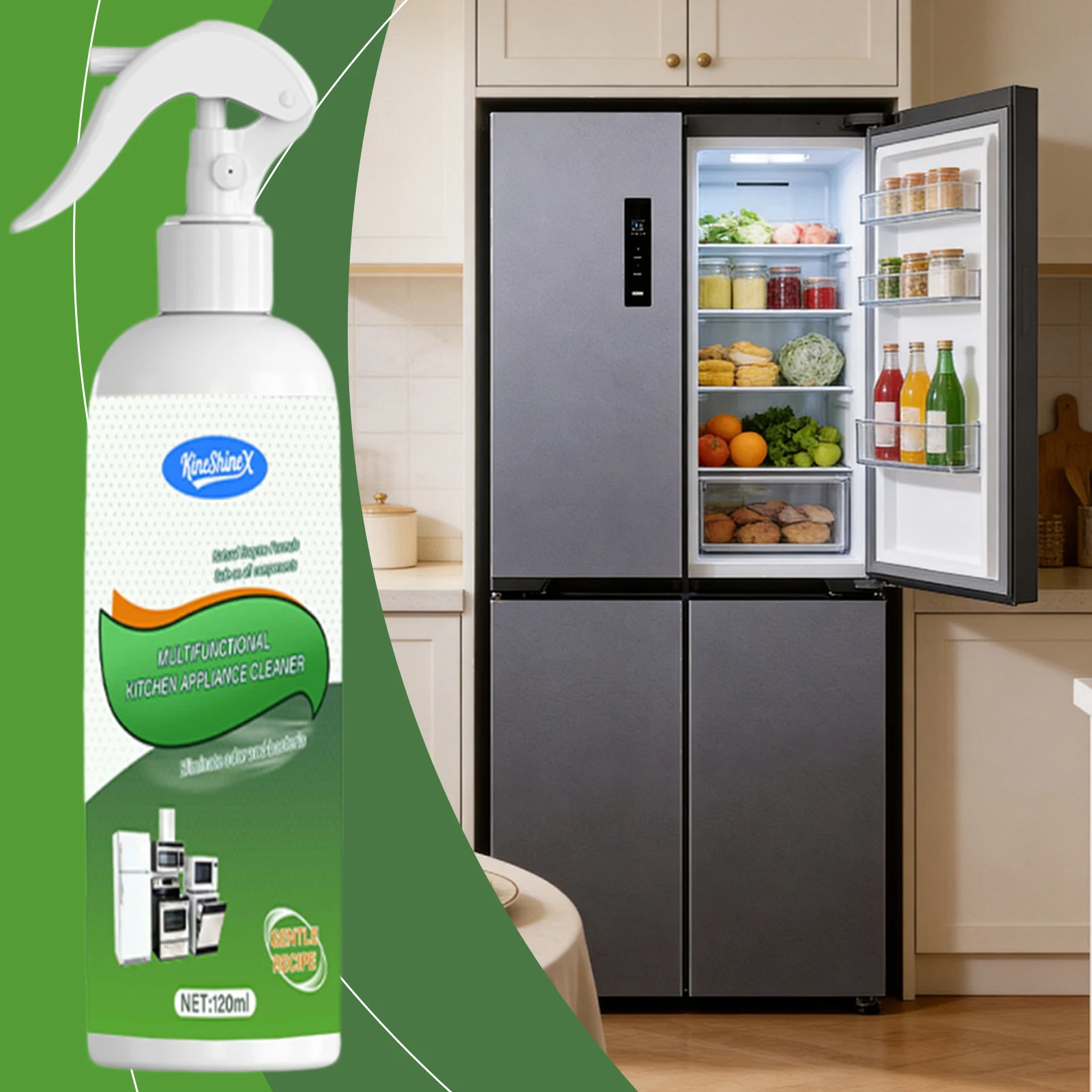 Heavy Duty Kitchen Degreaser Spray Range Hood Grease Cleaning Solution Ultra-Fast Grease Removal Deep Cleaning After Family BBQ