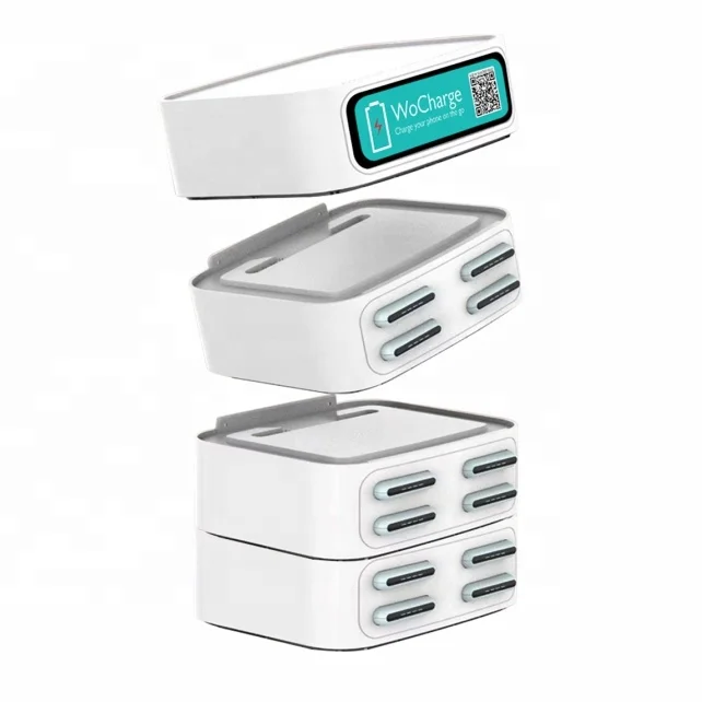 2024 New products 8 Slots Shared Power Bank 5000mah Rental phone charging Station Portable Charger For Hotels and Restaurants