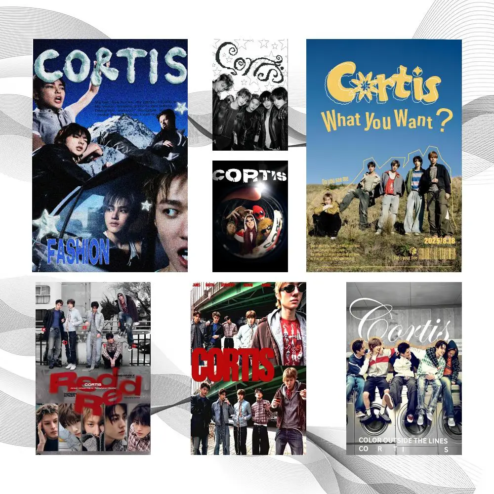 Theme Popular Modern C-CORTIS Poster Peel And Stick Wall Art Self Adhesive PP Waterproof Wall Decor Living Room Bedroom Gift