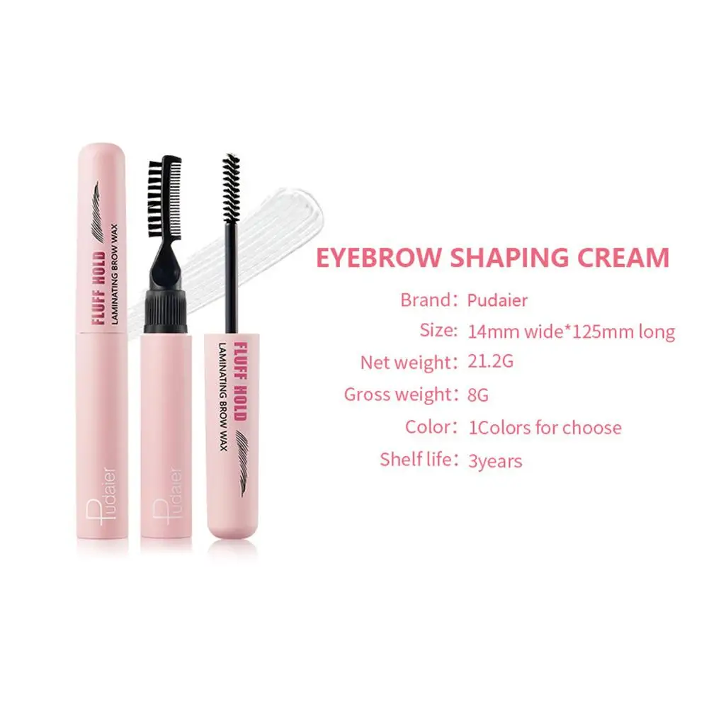 3D Eyebrow Styling Cream Double-head Eyebrow Comb Eyebrow Styling Setting Gel Wax Quick-drying Makeup