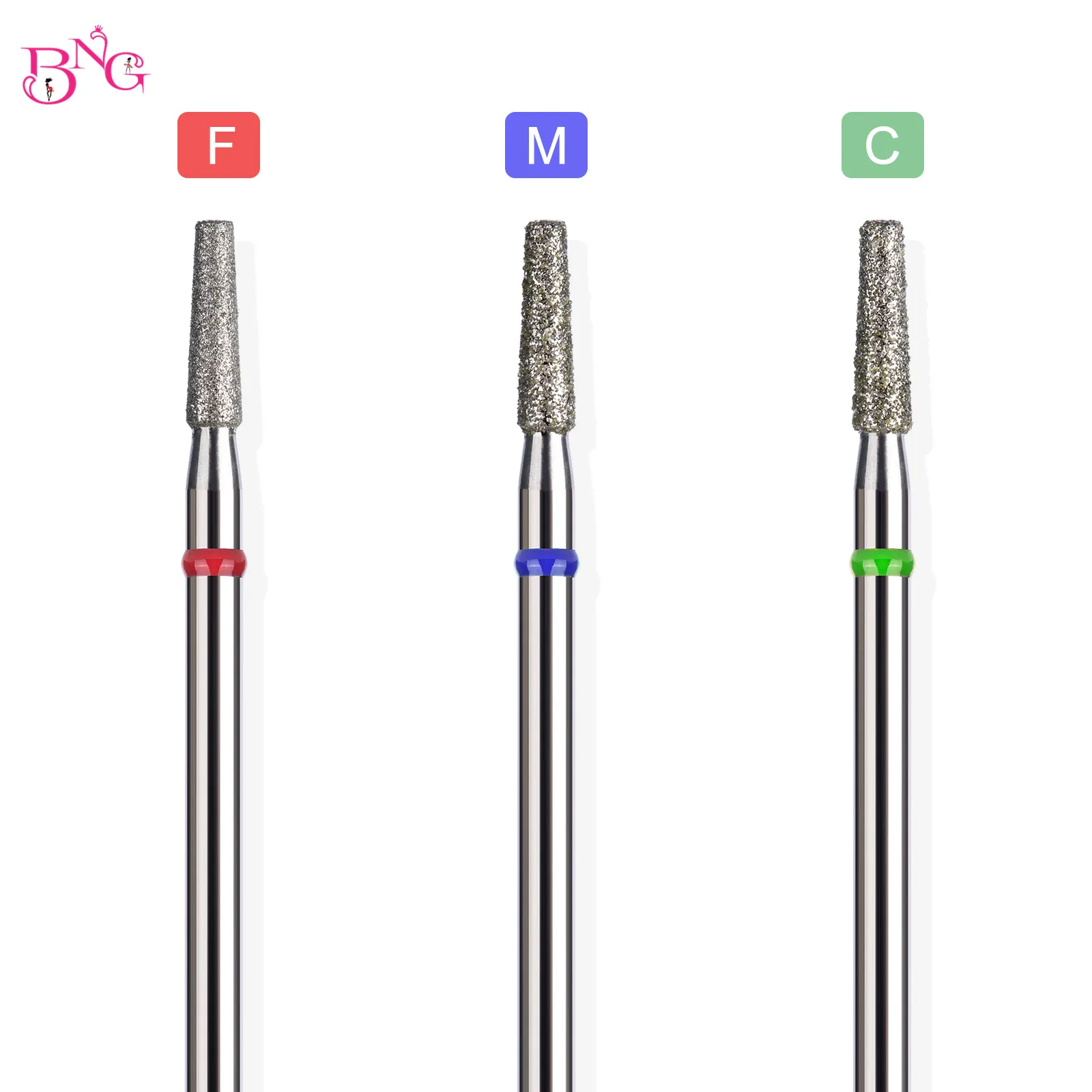 BNG colonna Diamond Burr Nail Drill Bits Rotary Russian Cuticle Bit Electric Manicure Drill Nails Accessories Tool