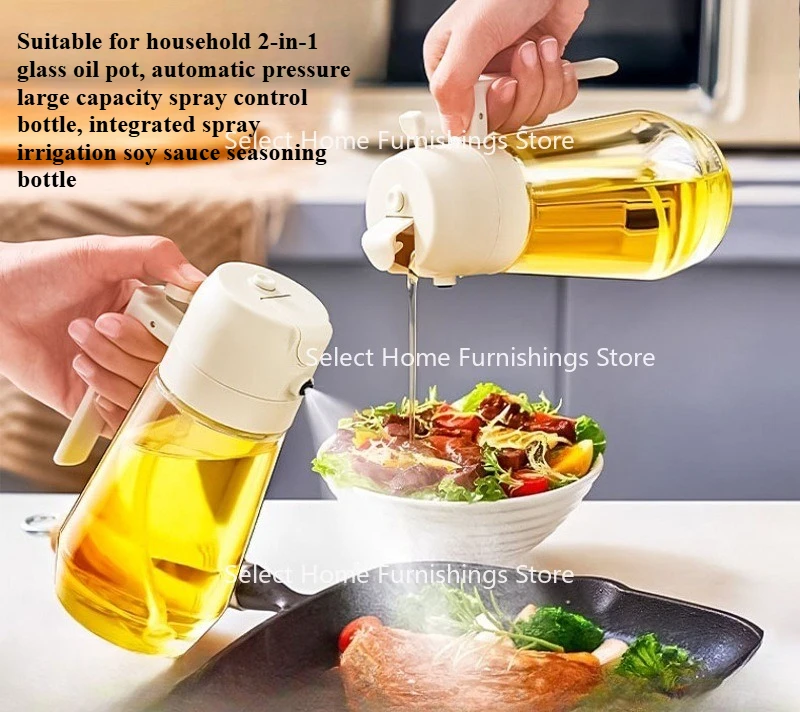 

Suitable for 2-in-1 Glass Oil Pots, Automatic Pressure Spray Control Bottles, and Sprinkler Integrated Seasoning Bottles