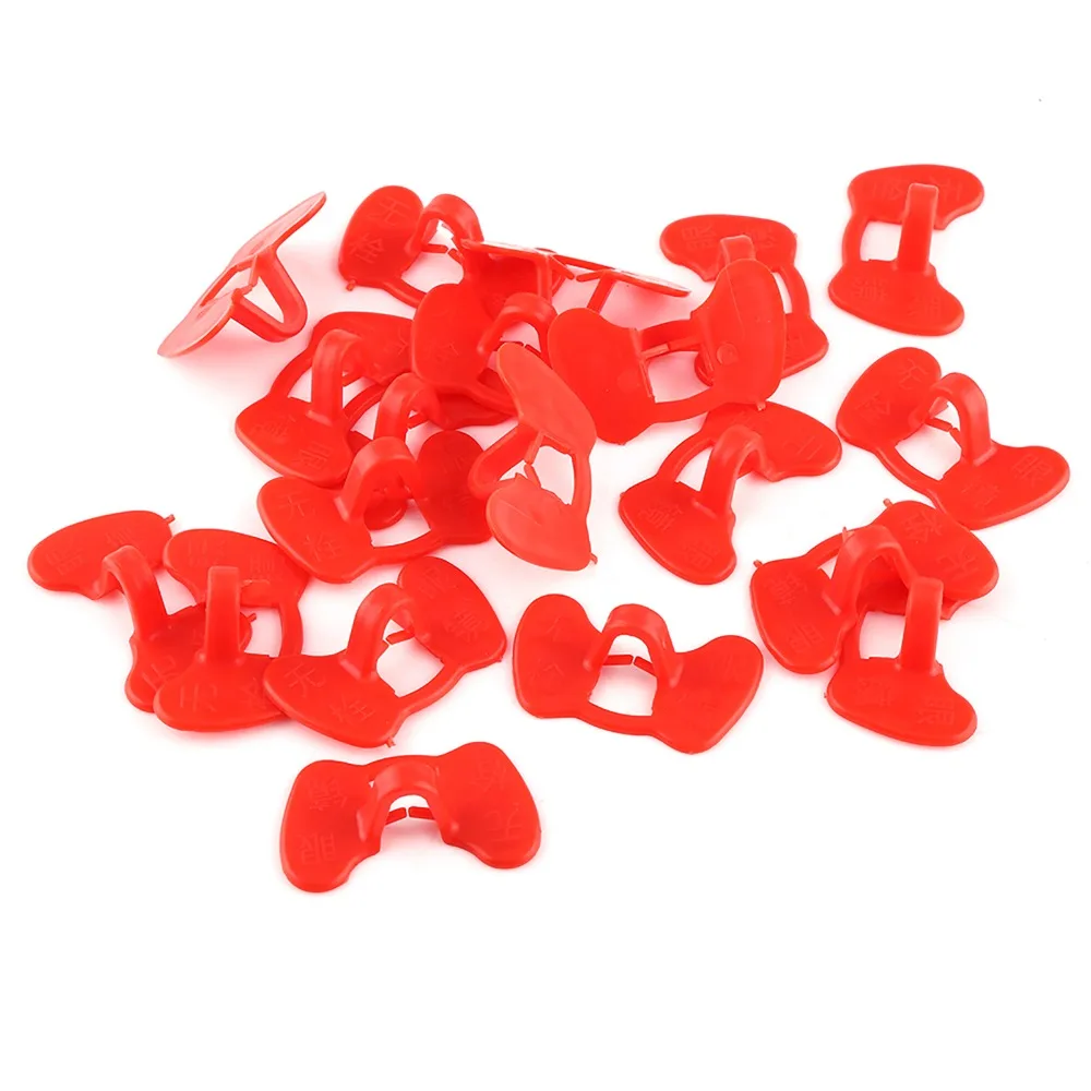 20pcs Pinless Design Chicken Glasses Non-Tethered Style No Pin Bolt Anti-Pecking Goggles Red Poultry Spectacles Poultry Use