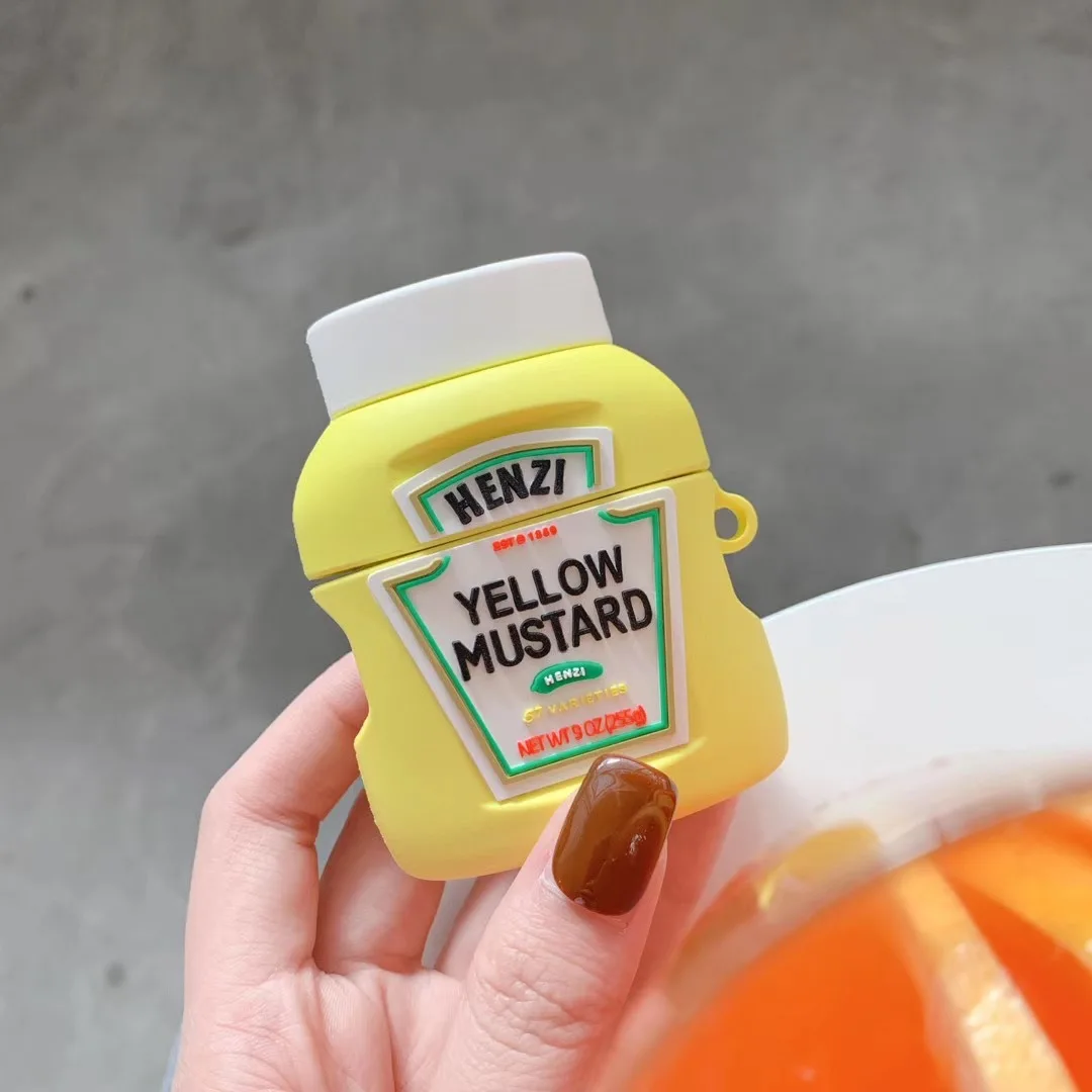 الإبداعية صلصة الطماطم الحال بالنسبة Airpods برو الحال ، لينة سيليكون سماعة غطاء مقاوم للصدمات ل Airpods 3 الحال بالنسبة للرجال/طفل/نساء