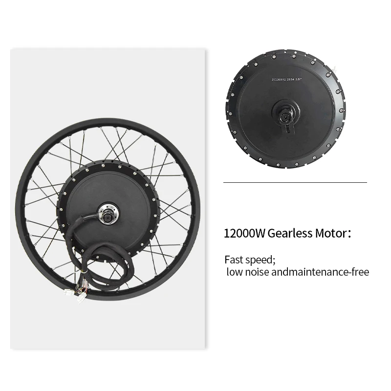 Rear Wheel  Hub Motor 6000w 8000w 12000w Electric Motorcycle Conversion Kit