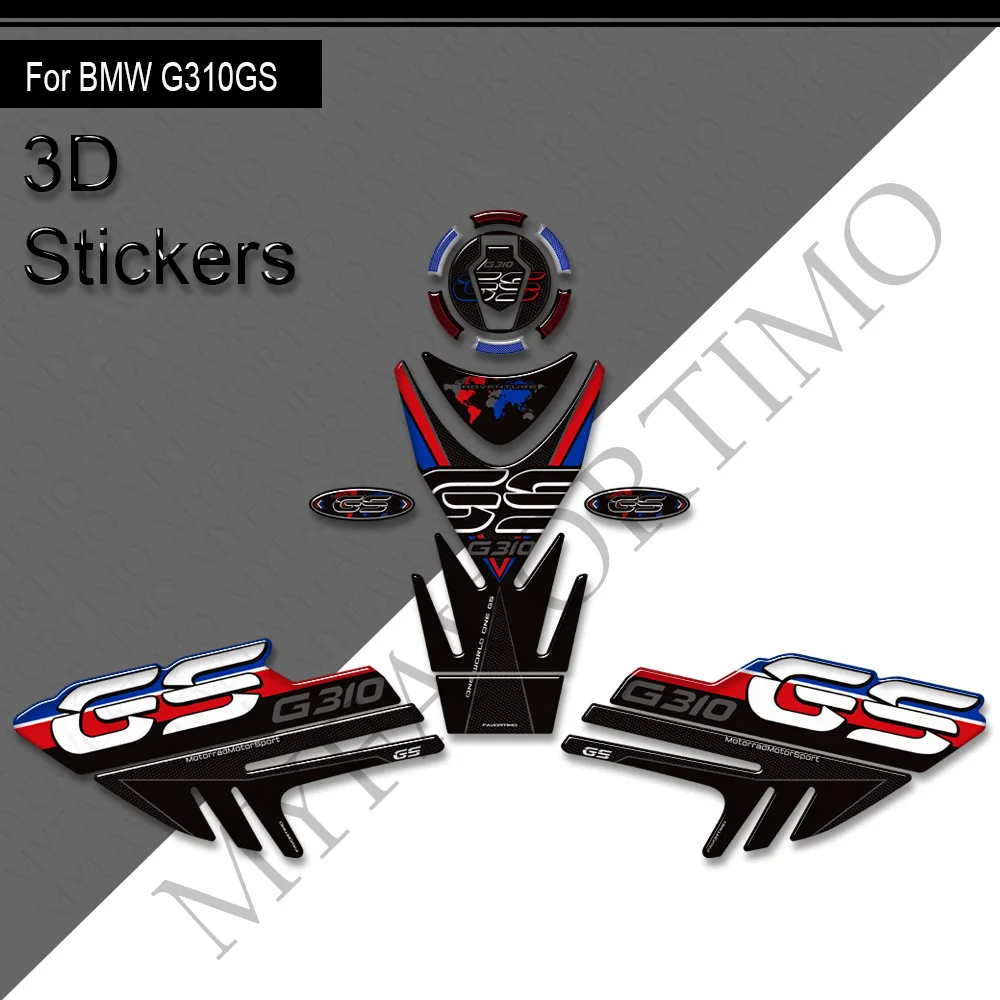 For BMW G 310 GS G310GS G310 Adventure ADV Bike Tank Pad Gas Fuel Oil Knee Stickers Decals Fairing Fender 2017 - 2024 2025