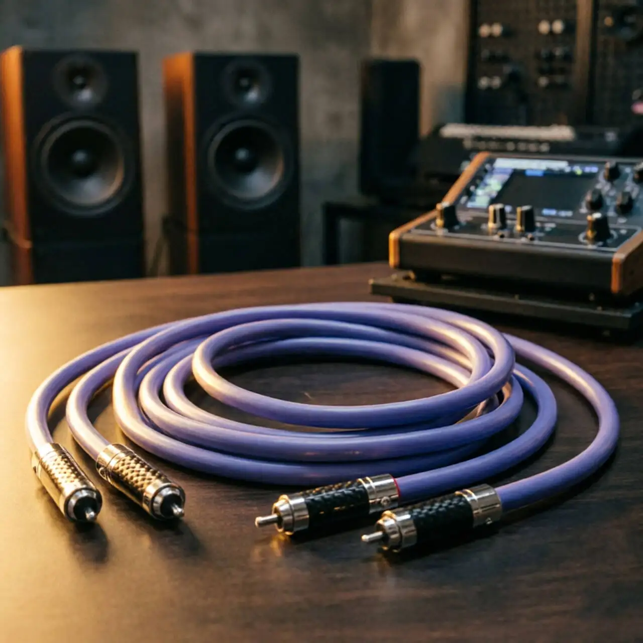 Preffair OCC Copper RCA Audio Cable Analog Interconnects Cable HIFI 2XLR TO 2RCA Cable With Rhodium Plated RCA Plug