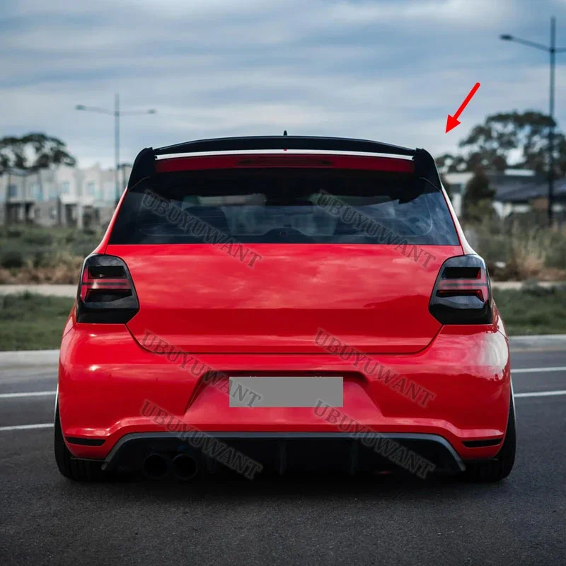Aspec Style For Volkswagen Polo 2010-2018 ABS Rear Spoiler Tail Trunk Boot Wing Cover Car Accessories