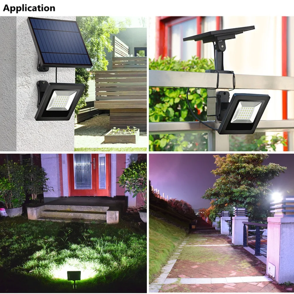 Solar Lights Outdoor Spot Light With Separable Solar Panel 5M Floodlight Indoor Solar Lamp Garden Wall Solar Lighting