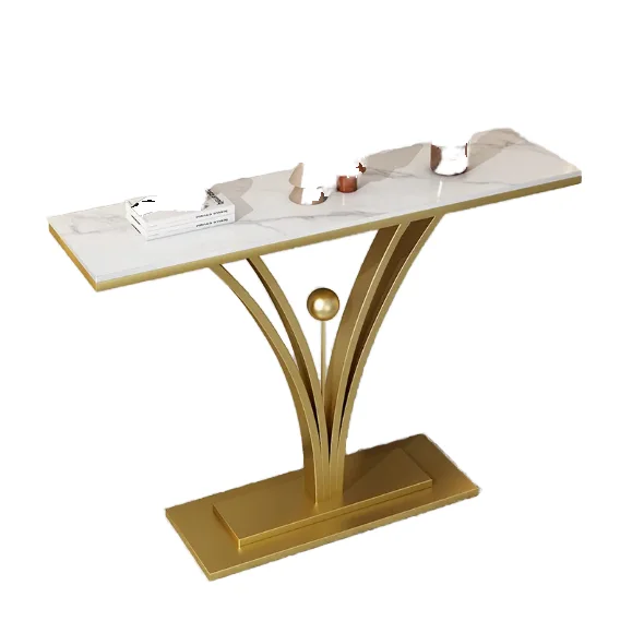 Light  Wall-mounted Wood Metal Cabinet for Living Room Modern Master Design Italian Style Entryway Console Table