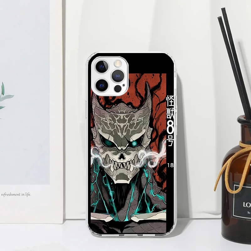 Kaiju No. 8 Anime Phone Case For Iphone 16 15 14 13 Pro Max 12 Mini 11 X Xr Xs 7 Plus 8 + Se 2020 Art Fundas Back Cover