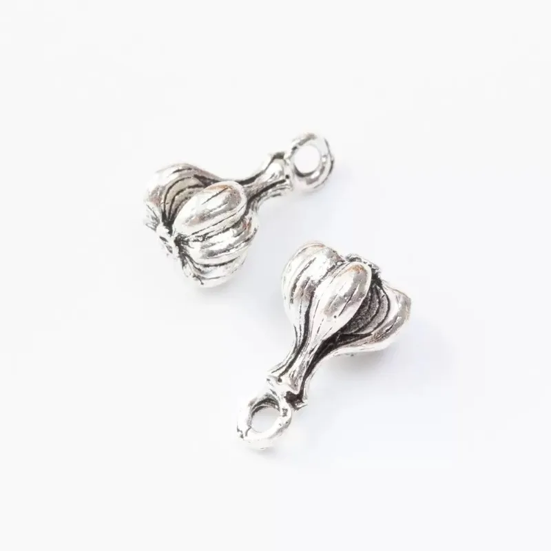 200 Stück Antik Silber Farbe Knoblauch Charms Anhänger 15 x 10 mm für Armbänder Ohrringe Schmuckherstellung – Detail 5