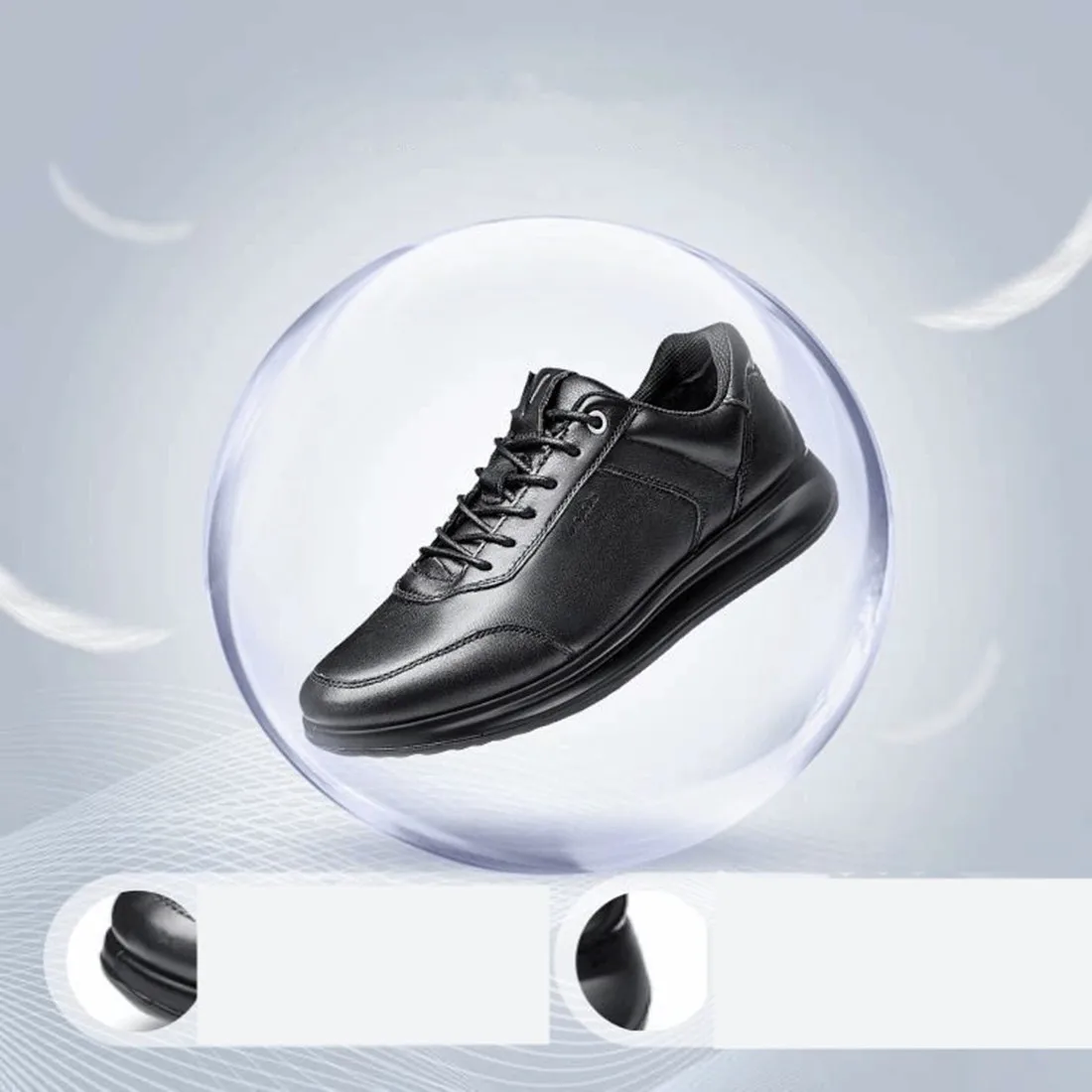 الرجال جلد طبيعي الدانتيل متابعة أحذية رياضية ، حذاء تنفس ، أسود ، عادية ، الأعمال ، موضة العلامة التجارية