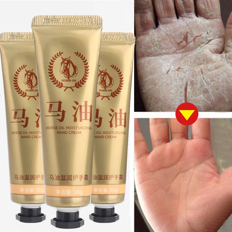 Moisturizing Repair Anti-cracked Hand Cream 30g Anti Wrinkle Lasting Hydrating Whitening Horse Oil Hand Foot Skin Care Cream