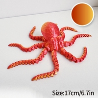 3D Printing Octopus 17CM Flexible Joints Printed Octopus Ocean Animal Table Desktop Ornament  Home Landscaping Figures ﻿