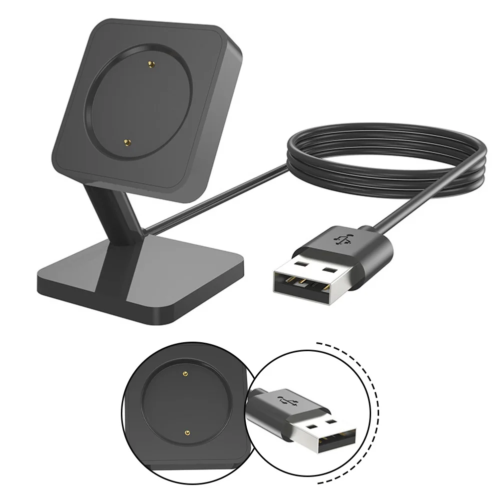 

Подставка для зарядного устройства для умных часов Amazfit Bip6 со встроенным USB-кабелем для удобной зарядки и компактного дизайна