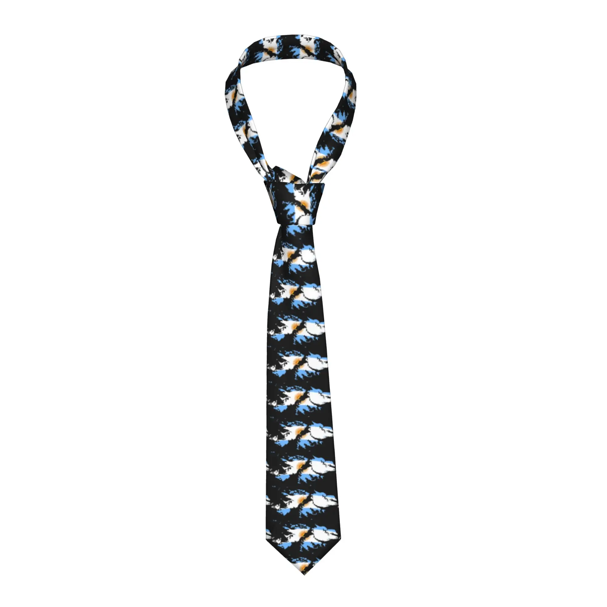 Mens Tie Argentina Flag  Neck Ties  Cute Funny Collar Tie Custom Daily Wear Party Quality Necktie Accessories