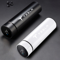 500ml Portable Car Logo Intelligent Stainless Steel Thermos Bottle For Tesla Model 3 Model S Model X Y Roadster Performance