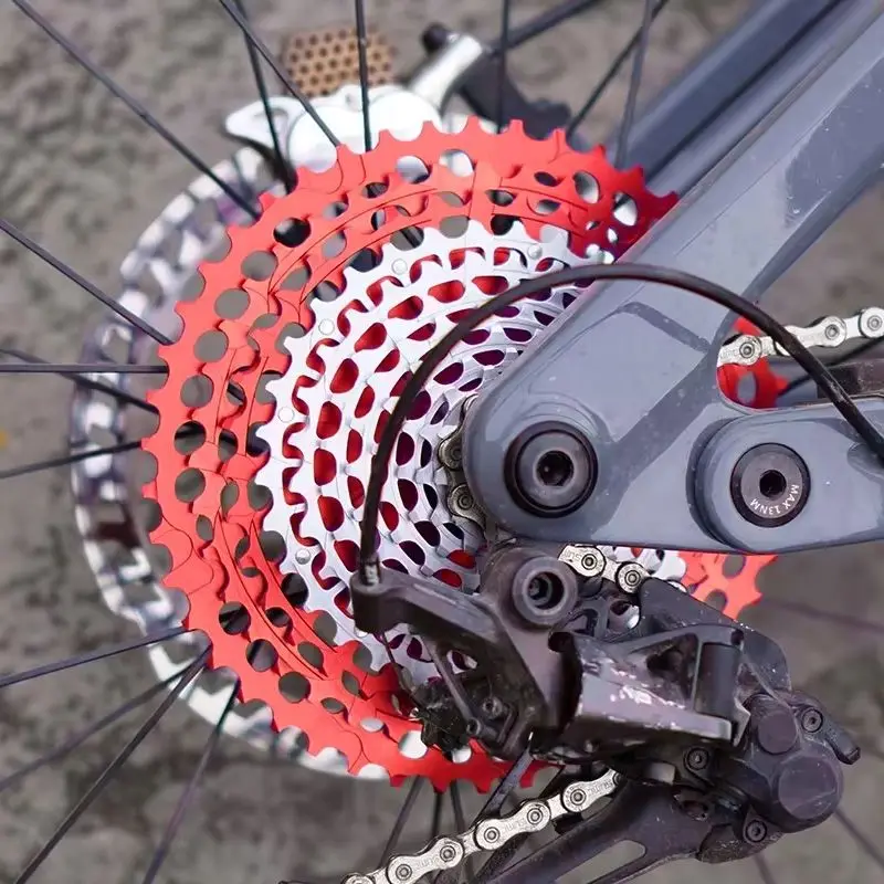 ZTTO Red-silver Ultralight HG MTB Cassette 274g-305g 12-Speed 11T-46T/11T-50T/11T-51T K7 Sprocket Standard Spline