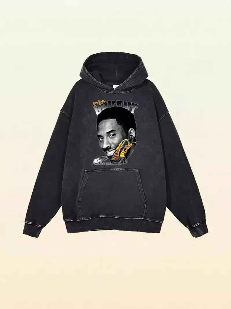 

Trend print heavy vintage cotton new do old wash oversize small neckline hoodie men and women hoodie fall