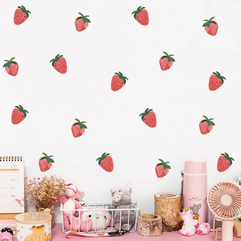 Cute Removable Wall Stickers Minimalist Sweet Decals for Living Room Bedroom Background Wall Art Decor