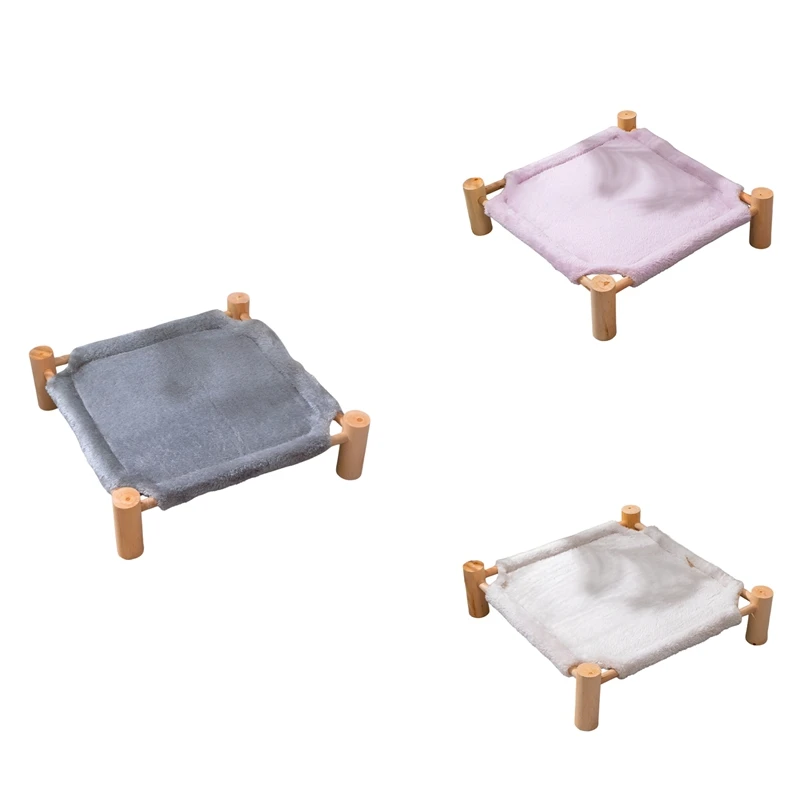 

A26F-Elevated Pet Bed, Cat And Dog Stool Bed, Pet Chair With Wooden Legs, Plush Pet Bed, Puppy Sofa