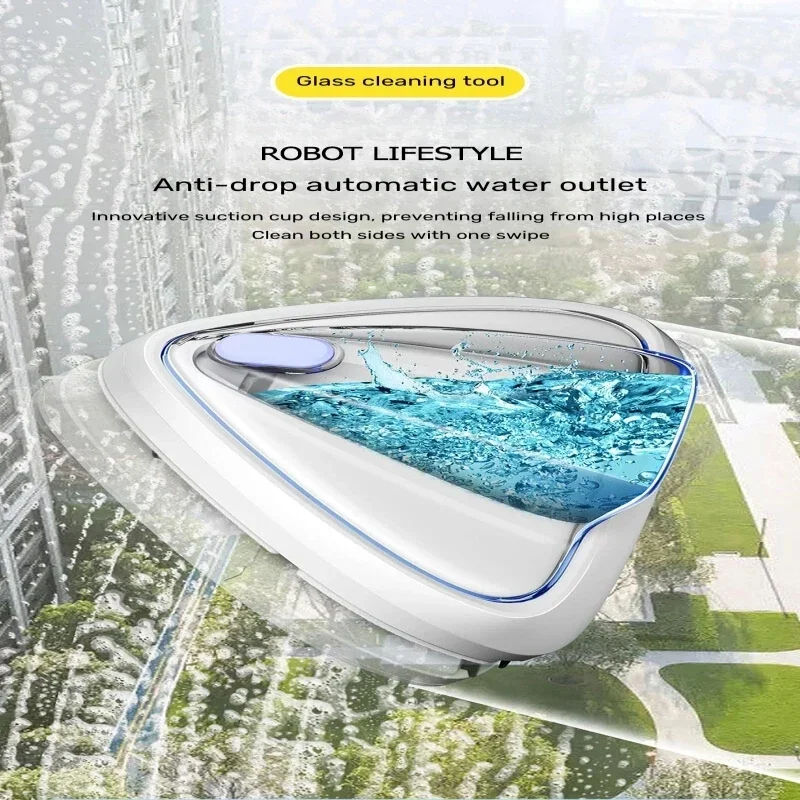 Magnet Windows Cleaner Automatic Drainage Wiper Glass Double Sided Window Washer Window Cleaner Brush Household Cleaning Tool