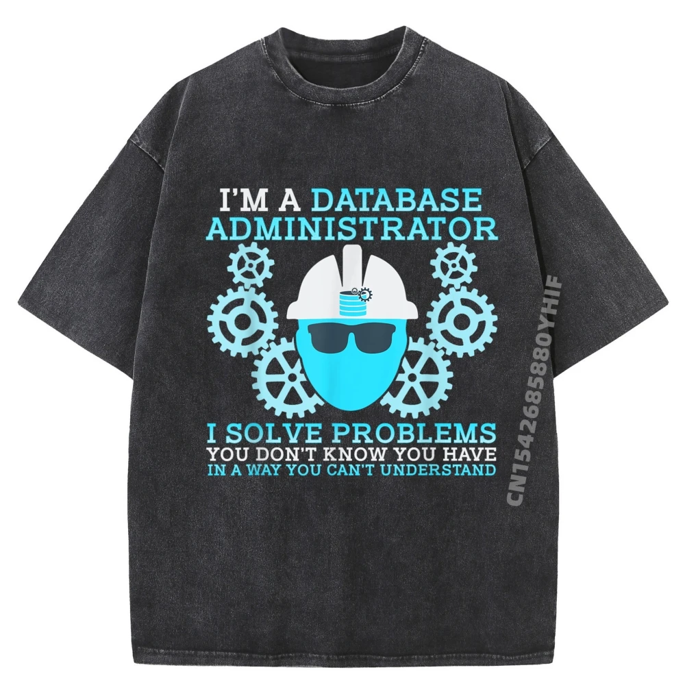 

Tops Tees Graphic T-shirts For Men Solve Problems Printed Tee Shirts Mens Retro Washed Clothes Newest