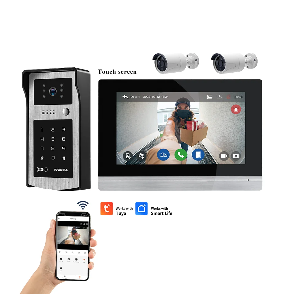 Videocitofono wireless WIFI Smart HD 1080P con impostazione multisblocco che protegge la tua casa