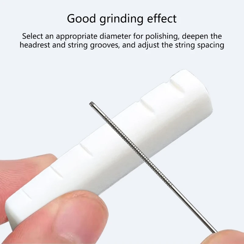 

Guitar Bridge Saddles Nut Files Professional Guitar Nut Slotting File Easy to Use