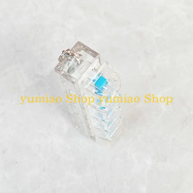587B Clear Keyboards Keychain Pendant Backpack Pendant Desktop Accessories Decompression Press Tool