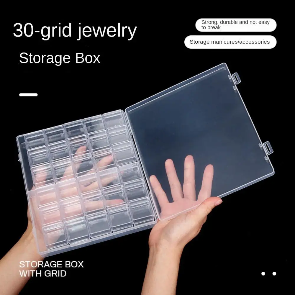 False Tips Beads Rhinestone Organizer Nail Art Storage Box Fake Nails Storage Holder Fake Nail Tip Box False Nail Container