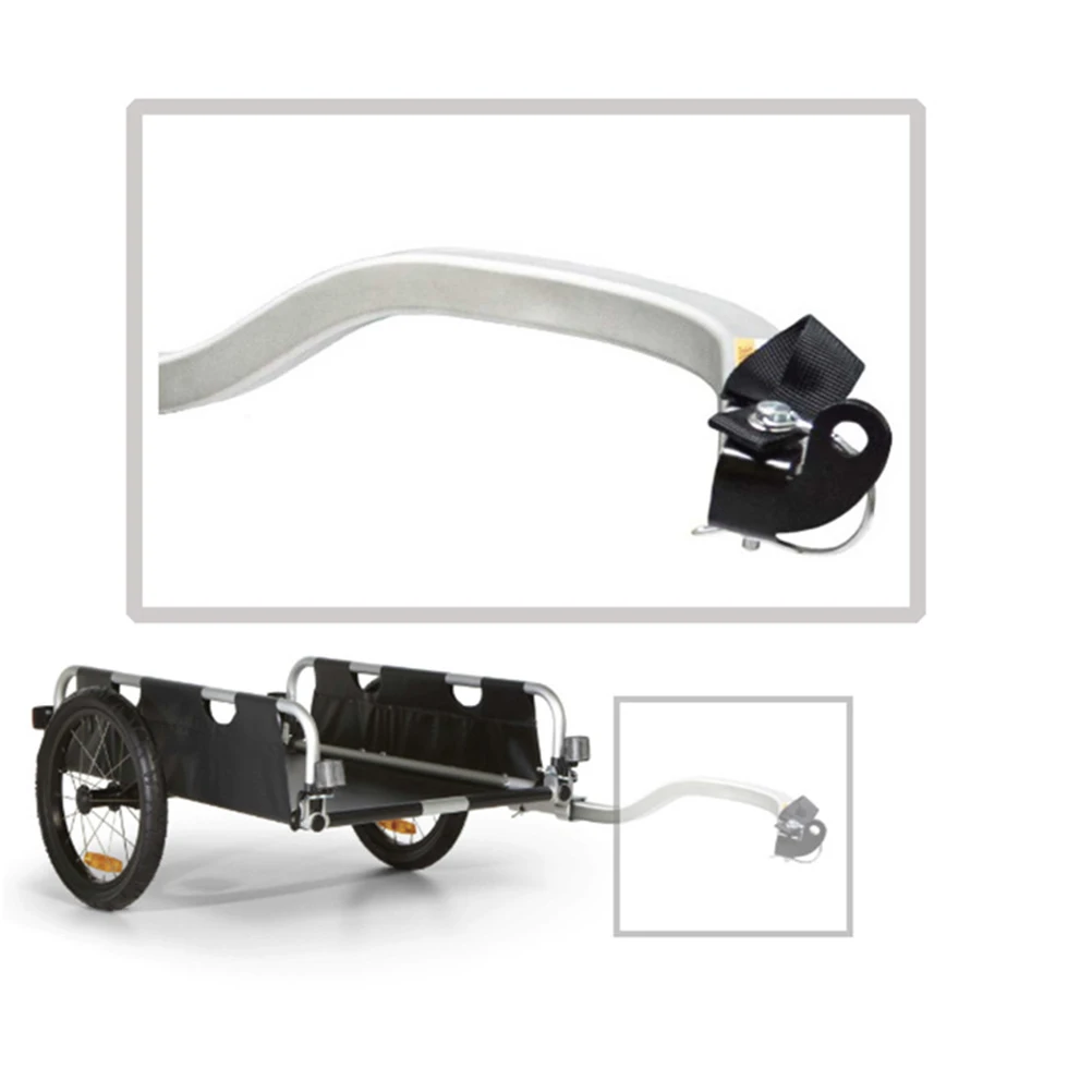 

Universal Bike Trailer Coupler Steel Linker Trailer Hitch Adapter Mount Attachment with 2pcs Quick Release Rod (Black)