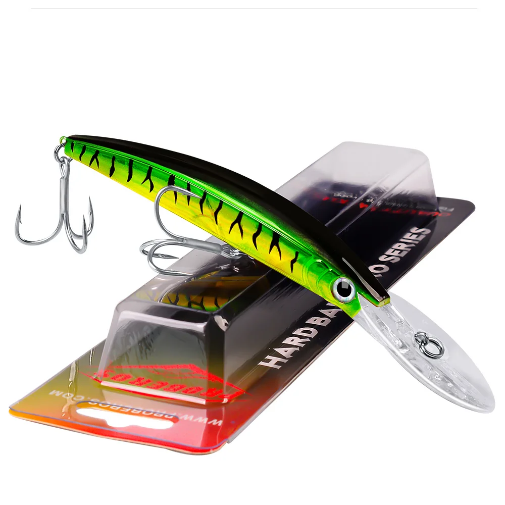1Pcs Wobbler Angeln Locken 17cm 27g Minnow Köder Tieftauchen Künstliche Harten Köder Trolling Boot Meer Angeln bass Hecht Köder – Detail 8