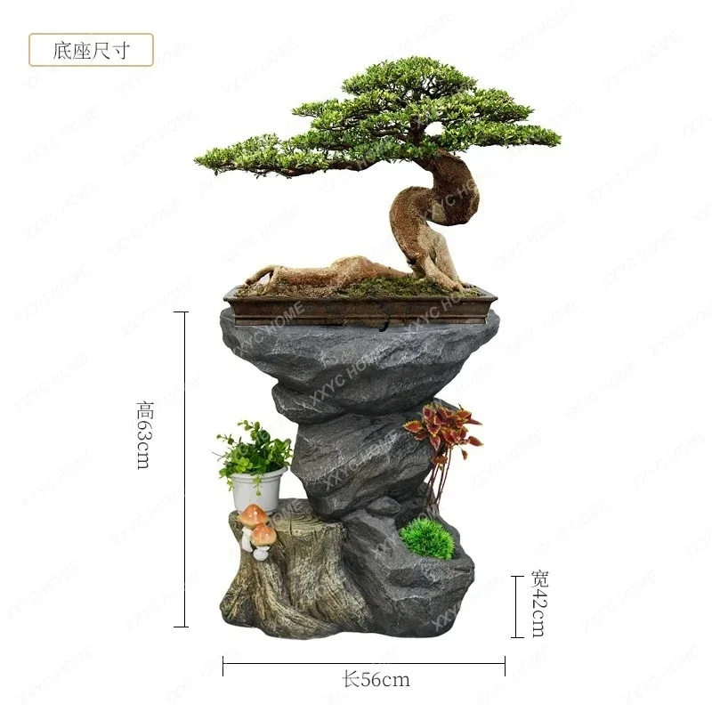 YX Outdoor flower stand Chinese-style flower bonsai plant shelf, flower several ornaments floor-to-ceiling base decoration