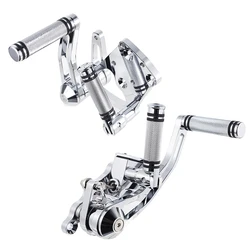 BILLET ALUMINUM CHROME FORWARD CONTROL KITS FOR HARLEY SOFTAIL FATBOY 2007-2017