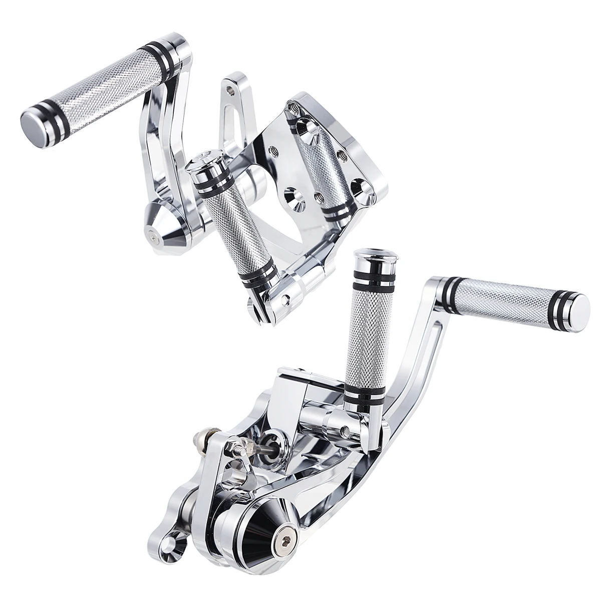 BILLET ALUMINUM CHROME FORWARD CONTROL KITS FOR HARLEY SOFTAIL FATBOY 2000-2017