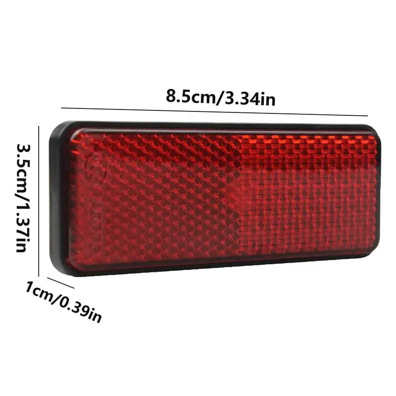 Motorcycle License Plate Reflectors Motorbike ATV Scooter Reflective Warning Reflector Night Safety Motorcycle Tail Reflector