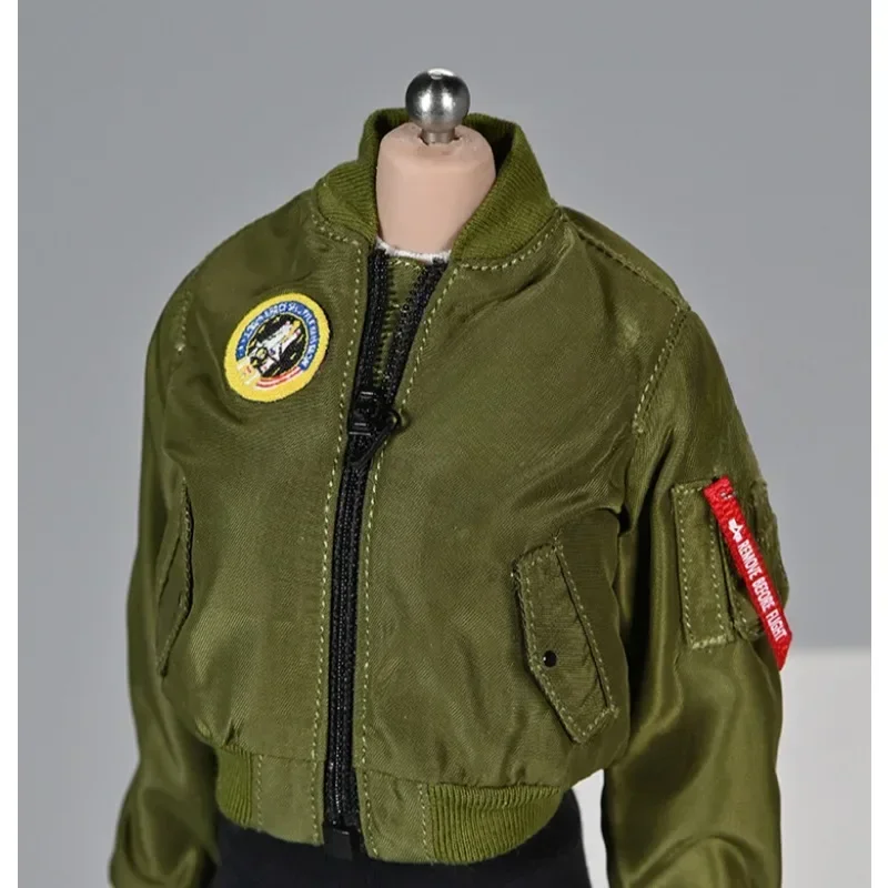 1/6 Scale Female Sports Short Style MA1 Flight Jacket for 12inch Action Figures TBL PH Body Doll Accessories