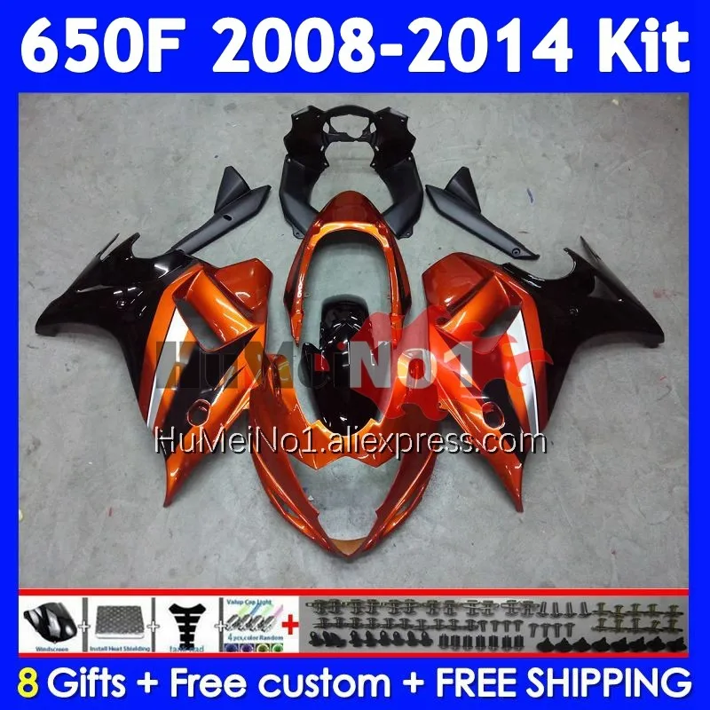 GSX650F For SUZUKI GSXF 650 GSX 650F 113No.79 Orange black GSXF650 08 09 10 11 12 13 2008 2009 2010 2011 2012 2013 2014 Fairing