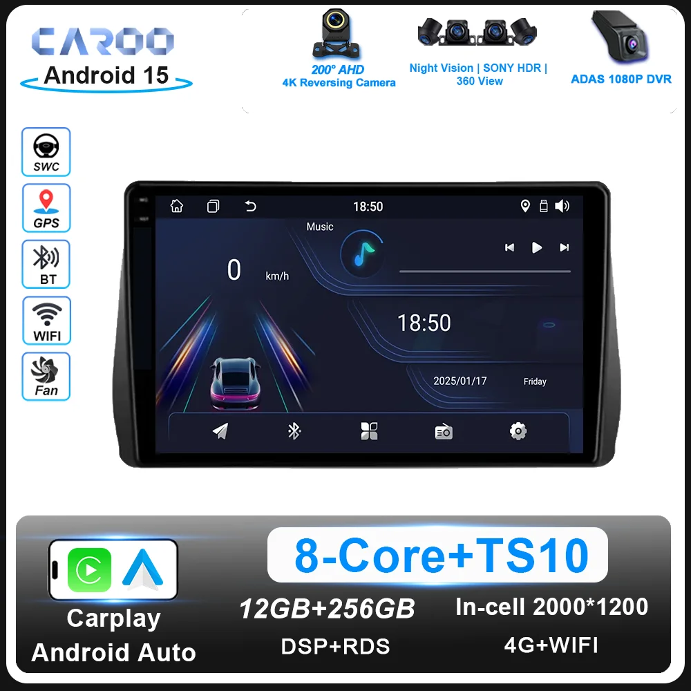 

Android 15 Car For Toyota Wish 2010 -2018 Auto Carplay Head Unit Radio Video Multimedia Player GPS Navigation WIFI NO 2DIN DVD
