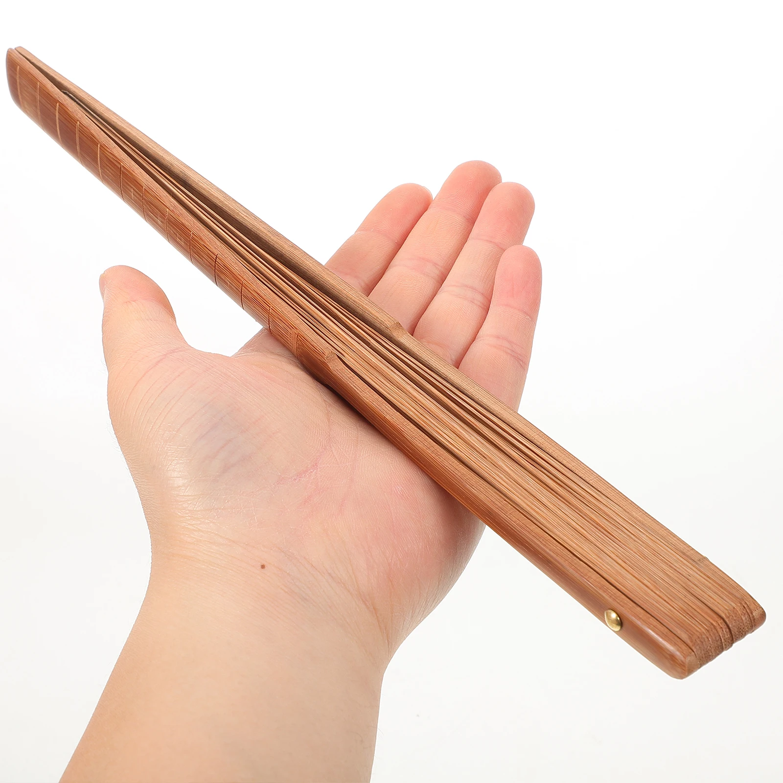 

Bamboo Folding Fan Frame DIY 9 Inch Red Semi Finished Product Japanese Style Craft Kit Ancient Wedding Tool