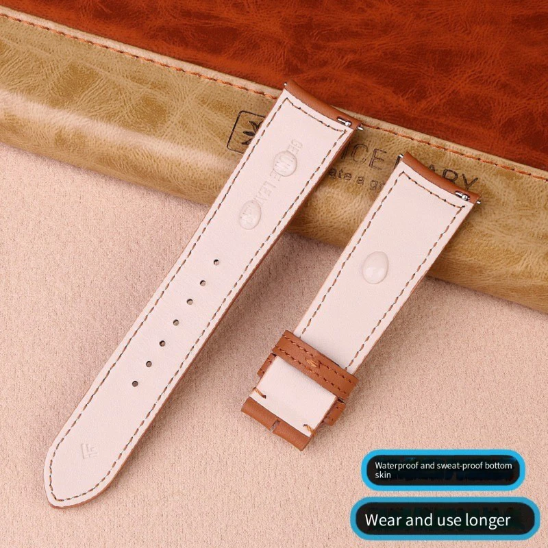 19/20/21mm Genuine Leather Strap Stainless Steel Push-Button Hiden Clasp for JAEGER-LeCoultre Master Men Watch Band+ Tool