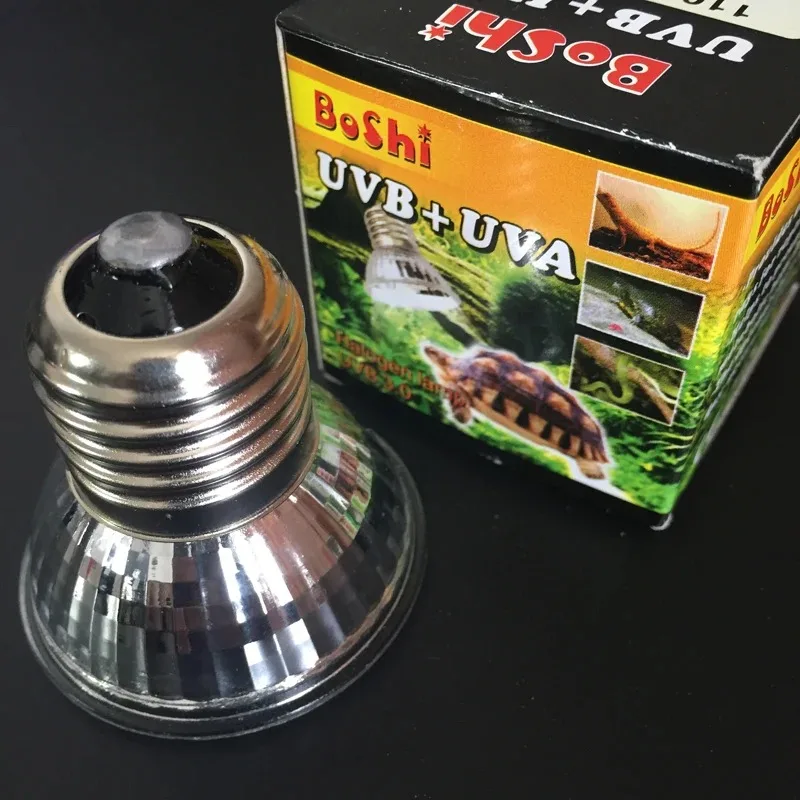 Reptilien-Wärmelampe, UVA + UVB, Vollspektrum, 25/50/75 W, Reptilien, Eidechse, Schlange, Schildkröte, Haustier, Sonnenbaden, UV-Glühbirne, geeignet für E27-Lampensockel – Detail 4