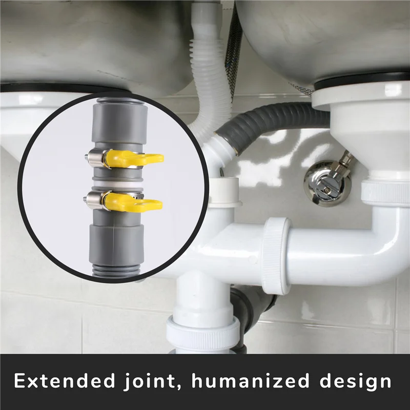 

BAAN-Drain Hose Extension Set Universal Washing Machine Hose 1M, Include Bracket Hose Connector And Hose Clamps Drain Hoses