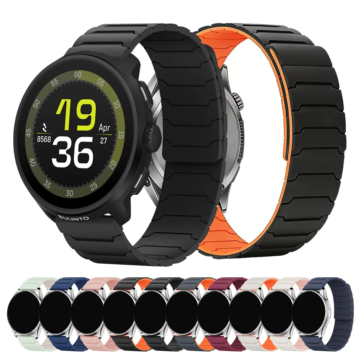 20mm 22mm Silikon-Magnetband für SUUNTO PACE 2 S/9 PEAK Pro/5 PEAK Armbänder Correa für SUUNTO 3 Fitness/VERTICAL/OCEAN/Run